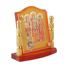 Indian traditional Acrylic Gold Plated Frame Ram darbar Car Dashboard & Pooja picture