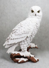 Mystical White Snow Owl Bird Statue 12.25