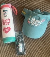 Starbucks x Dandy Road Trip Lot Water bottle, Hat & Lid Stopper 2026 3 Items NEW picture