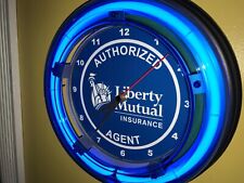 Liberty Mutual Insurance Agent Office Neon Wall Clock Advertising Sign picture