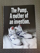 1990 REEBOK The Pump Athletic Sneaker Print Ad Pamphlet ~ Mother of Invention picture