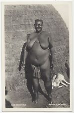 1920's Obese Naked Black African Woman, Frightening REAL PHOTO, Macabre Postcard picture