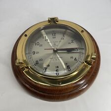 Vintage Art Temple Brass Ship Porthole Nautical Wall Clock Tested picture