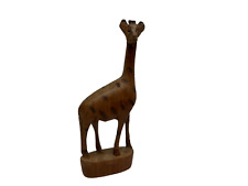 Vintage Artisan Wood Hand Carved Giraffe Home Decor Collectible Animal Figure picture