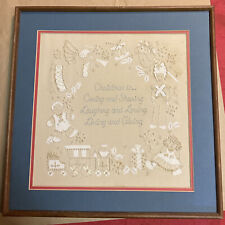 vintage wooden frame - Christmas is caring & sharing Laughing& Loving 18.5x18.5” picture