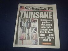 2021 OCTOBER 27 NEW YORK POST NEWSPAPER - FACEBOOK EXPOSED INSTAGRAM ANOREXIA picture