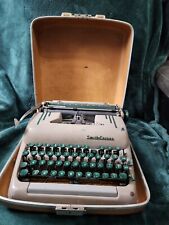 Vintage 1959 Smith-Corona Sterling Manual Portable Typewriter w/ Tweed Hard Case picture