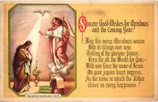 Vintage Postcard- GOOD WISHES FOR CHRISTMAS AND THE COMING YEAR, ANG Posted 1910 picture