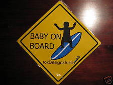 Car Magnet - Baby on Surf Board magnet picture