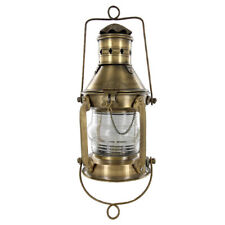 Nautical Merchant Vessel Antique Brass Anchor Signaling Lantern picture