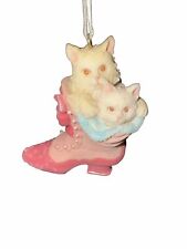 Kittens In Pink Book Ornament By Ganz  picture