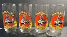 VINTAGE BUGS BUNNY- HAPPY BIRTHDAY 50TH ANNIVERSARY GLASSES- SET OF 4 picture