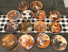 Vintage Knowles Norman Rockwell Ceramic Collector Plates SET of 14 picture