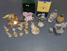 VINTAGE CRYSTAL GLASS FIGURINE SCULPTURE LOT STERLING ASFOUR ANIMALS NATIVITY picture