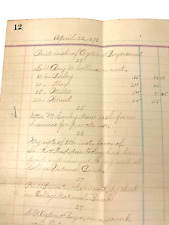 Antique Ledger Page 1898 Farming Clover Seed Millet Flax College National Bank picture
