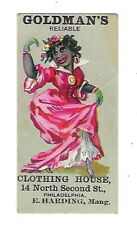 c1890's Victorian Trade Card Goldman's Reliable Clothing House, Lady in Pink picture