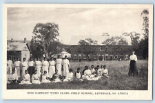 Lovedale S. Africa Postcard Miss Barnley with Class Girls School c1940's Vintage picture