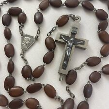 Vintage Spina Christi Seed Rosary w/Terra Catacombe Relic Reliquary Crucifix picture