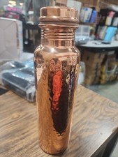 32oz Pure Copper Diamond Bottle Ayurvedic Leak-Proof Gym Yoga Travel Gift picture