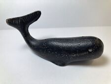 Vintage Cast Iron Sperm Whale Figurine—3.5in. picture