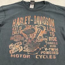 Harley Davidson Shirt Adult Large Black South Dakota Hill City picture