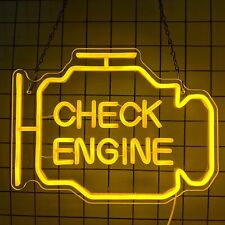 Check Engine Neon Sign USB Power For Man Cave Auto Repair Shop Garage Wall Decor picture