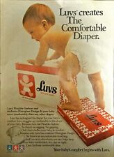 1980 Luvs Diapers Ad - The Flexible Gathers Diaper Cute Baby Vintage Print Ad picture
