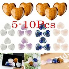 5/10Pcs Natural Healing Reiki Quartz Crystal Heart Stone Gemstone Collection NEW picture