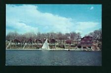 Lake Okoboji West, Arnolds Park, 1964 Fillenwarth Beach Cabins, Dock, Sail Boat picture