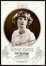 1928 Ovaltine drink young girl photo big UK vintage print ad picture