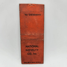 Vintage Bobtail Matchcover National Novelty Co Inc Harrisburg Pennsylvania picture