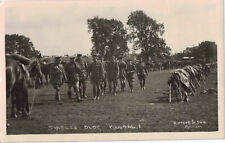 Antique RPPC Postcard WW1 Officers Soldiers in Field Horses Stables Kendal picture