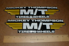 Mickey Thompson M/T Tires & Wheels Hot Rod drag Racing Decal Sticker Pair 12