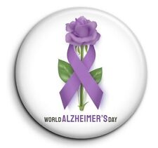 World Alzheimer's Day 2 World Disease Day Badge Pin 38mm Pin Button  picture