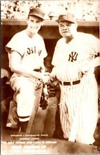 1950s Reproduction PC Babe Ruth and Ted Williams Only Photo in Uniform~2908 picture