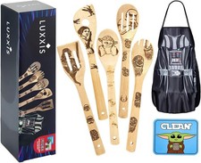 Star Wars Bamboo Cooking Utensil Set + Darth Vader Apron & Magnet picture