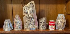 Vintage Chocolate Molds 5 Christmas Group-Santa, 2 Father Christmas, Kids, Bell picture