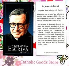 Saint. Josemaria - Prayer for those Suffering w/ Diabetes- Paperstock Holy Card picture