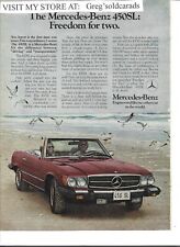 Original 1976 Mercedes-Benz 450SL vintage print ad:  