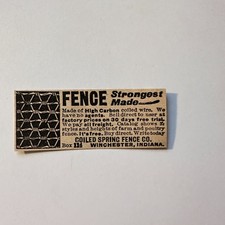 Coiled Spring Fence Co. Winchester IN 1906 Minneapolis Ad 5AL1-S27 picture