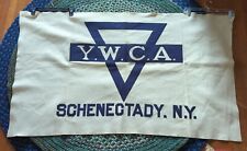 Huge YWCA Schenectady New York Handmade Vintage Banner Pennant Felt 56.5