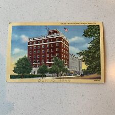 Warwick Hotel Newport News Virginia Postcard Linen VA Vintage 1947 picture