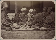 Photo:Central Asia 1860s Circumcision Ceremony Men Seated Boy Ritual picture