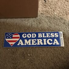 10in x 3in God Bless America USA Flag Vinyl Sticker Car Vehicle Bumper Decal picture