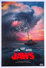 Simply Incredible STEVEN SPIELBERG Signed "JAWS" 12x18 Movie Poster PSA/DNA Rare picture