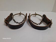 Vintage 1960s Western Cowboy Childs Spur Set 5 Point Star Leather Made in Japan picture