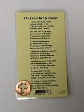 The Cross In My Pocket LAMINATED poem card with a cut out penny cross picture