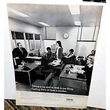 1972 GMAC insurance Office Workers Secretaries Print Ad vintage 70s picture