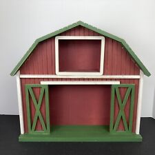 Enesco Vintage Large Barn Display Large about 14 X 14 red green farm country picture