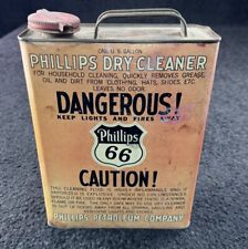 RARE VINTAGE Phillips 66 1 Gallon Dry Cleaner Can Inv621 Slim Can picture